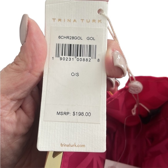 Trina Turk CHEERS clutch.  Adorable. Pocket inside. Very different. - Picture 6 of 12